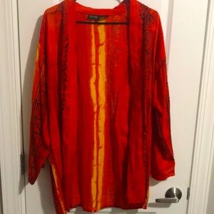 Revue 200% Rayon cardigan tribal print jacket